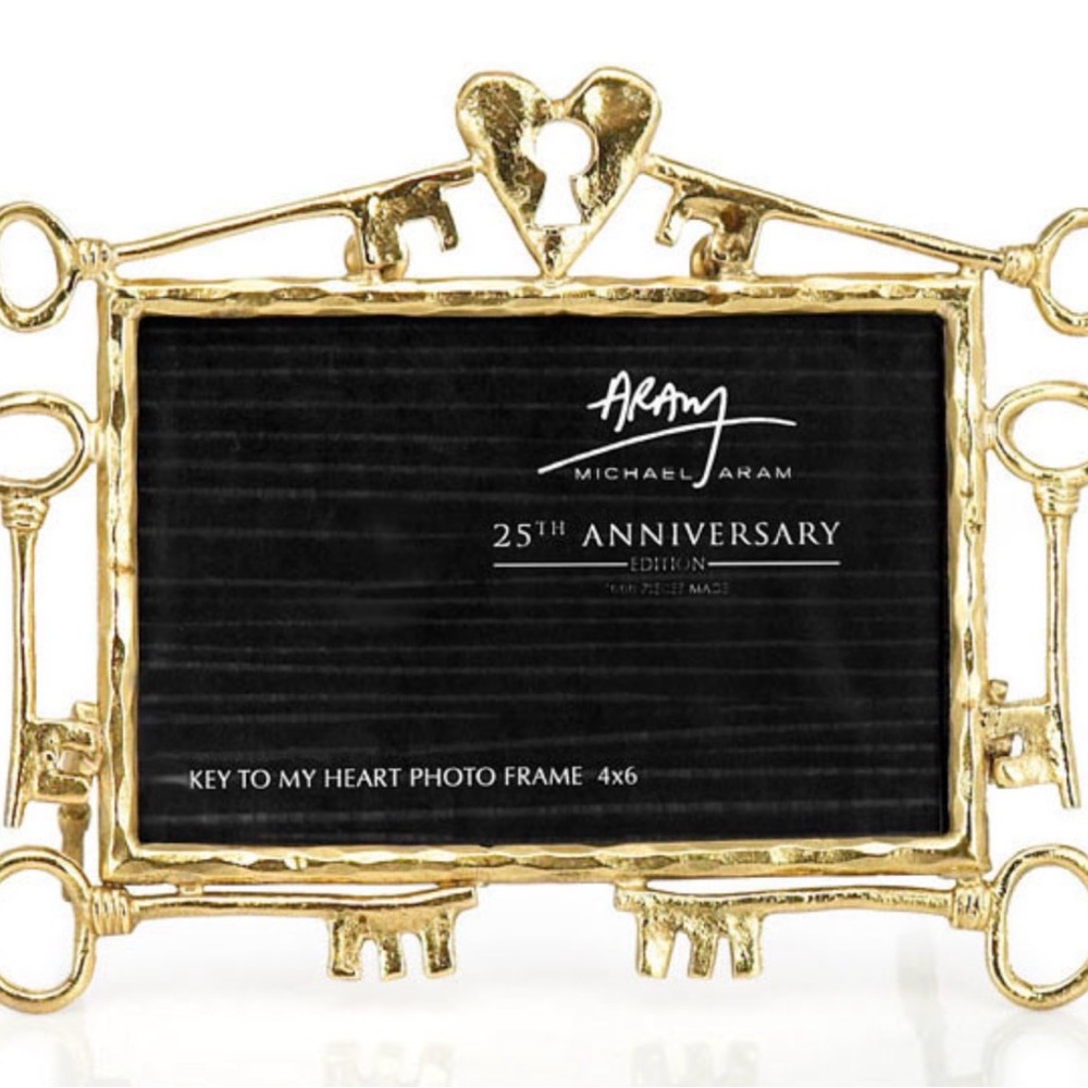 Michael Aram Gold Key Motif Photo Frame